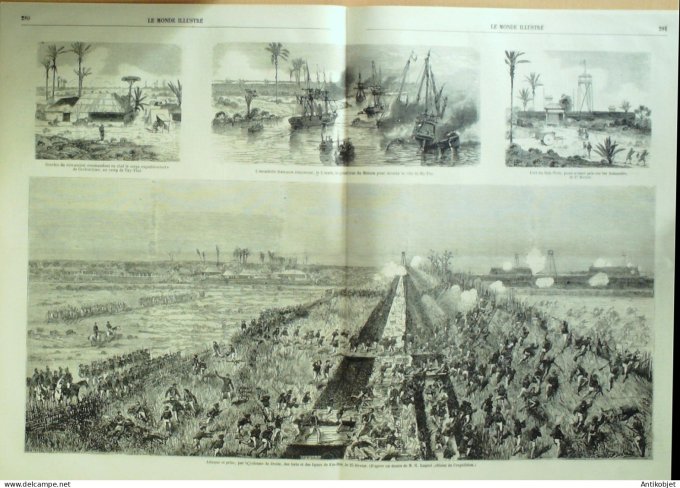 Le Monde illustré 1861 n°212 Chine Tien-Tsing Viet-Nam My-Tho Fort Rak-Trah Kin-Hoa Italie Solférino