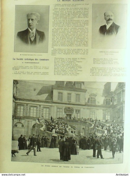 Le Monde illustré 1902 n°2361 Westminster Mans (72) Fontainebleau (77) Turin Palerme Silésie Roi Sax