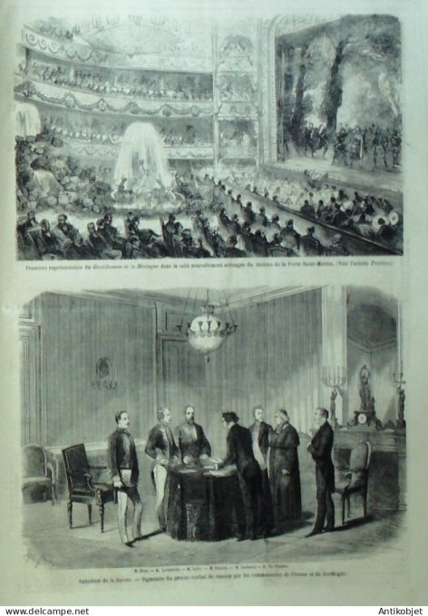 Le Monde illustré 1860 n°167 Allemagne Bade Napoléon III Italie Palerme