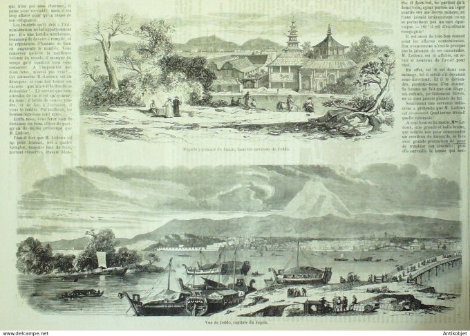 Le Monde illustré 1859 n° 83 Japon Yeddo Inde fabrication cachemire Cuba la Havane