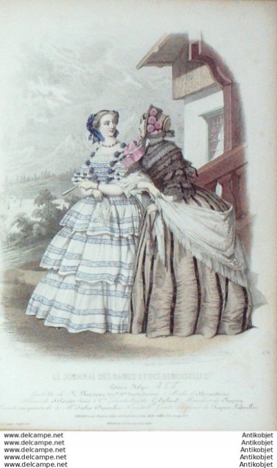 Journal des Dames Demoiselles 1855 # 436 (Maison Popelin-Ducarre)