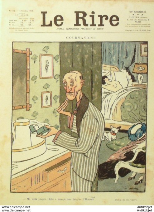 Le Rire 1919-10- 4 #  40 Journal humoristique Ed.Originale Guerre de trois