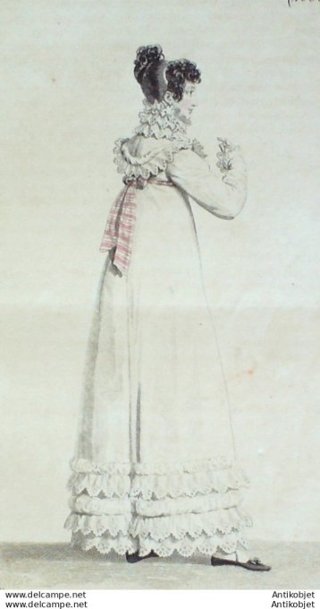Costume Parisien 1817 # 1656 Corsage garni comme bas de rob