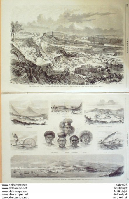 Le Monde illustré 1866 n°465 Calédonie Port-de-France Hongrie Offen Budapest Grèce Rounamie Bucarest
