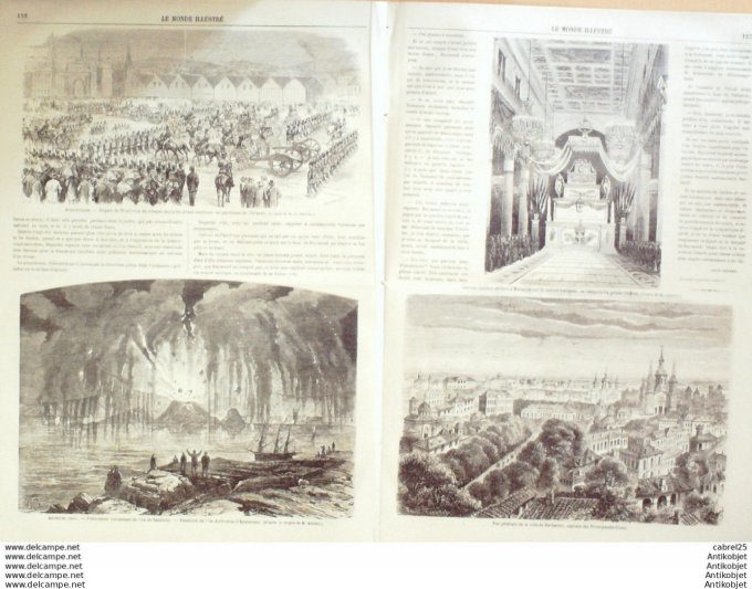 Le Monde illustré 1866 n°465 Calédonie Port-de-France Hongrie Offen Budapest Grèce Rounamie Bucarest