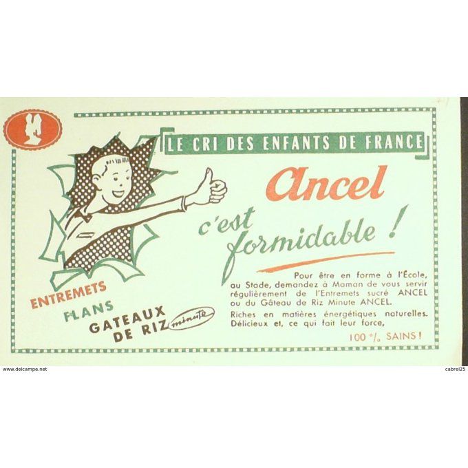 Buvard ANCEL FLAN Pattisserie