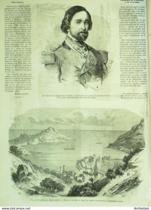 Le Monde illustré 1858 n° 72 Landerneau Quimperlé Quinerech Faou (29) Lorient (56)Le Monde illustré 