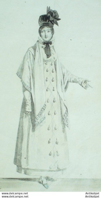 Costume Parisien 1814 # 1433 Redingote de casimir