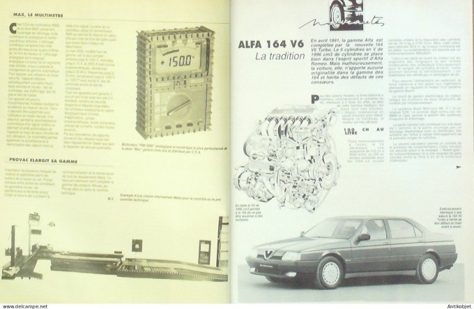 Revue Tech. Automobile 1991 n°528 Mazda 626 Lancia Delta Prisma Renault 19