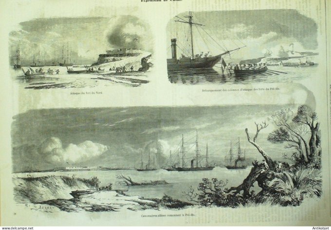 Le Monde illustré 1858 n° 72 Landerneau Quimperlé Quinerech Faou (29) Lorient (56)Le Monde illustré 