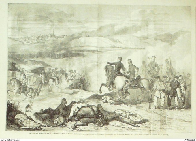 Le Monde illustré 1863 n°330 Maryland Pennsylvanie Chamonix (73) ST Gervais Mexico