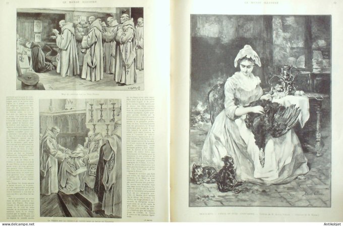 Le Monde illustré 1898 n°2128 Niger Konakry Tanghaia Tangbai Chartreux