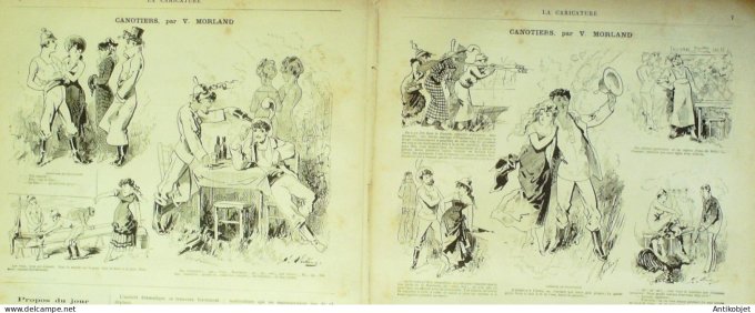 La Caricature 1880 #  21 Journée d'un sous-Lieutenant Draner Trick Morland