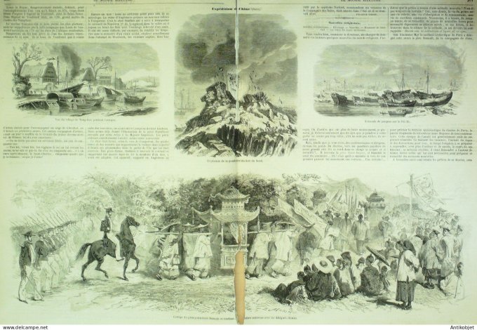 Le Monde illustré 1858 n° 72 Landerneau Quimperlé Quinerech Faou (29) Lorient (56)Le Monde illustré 