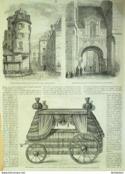 Le Monde illustré 1858 n° 72 Landerneau Quimperlé Quinerech Faou (29) Lorient (56)Le Monde illustré 