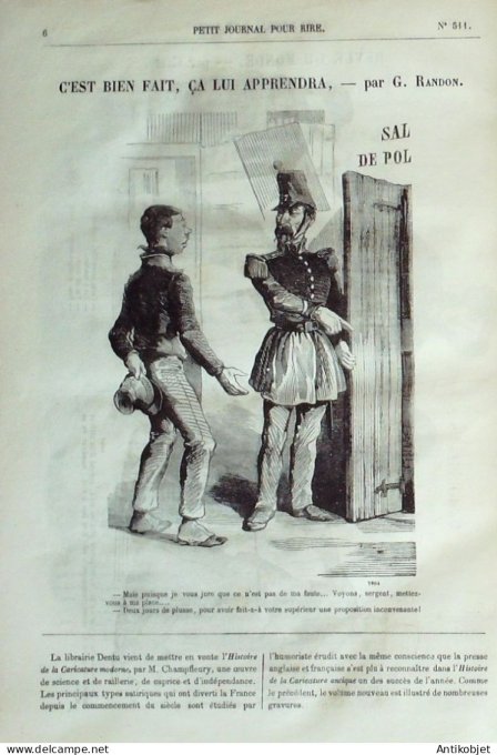 Petit journal pour Rire 1864 # 511 Les Actrices Talin & Damourette