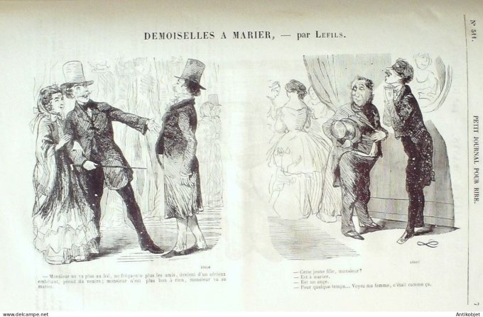 Petit journal pour Rire 1864 # 511 Les Actrices Talin & Damourette