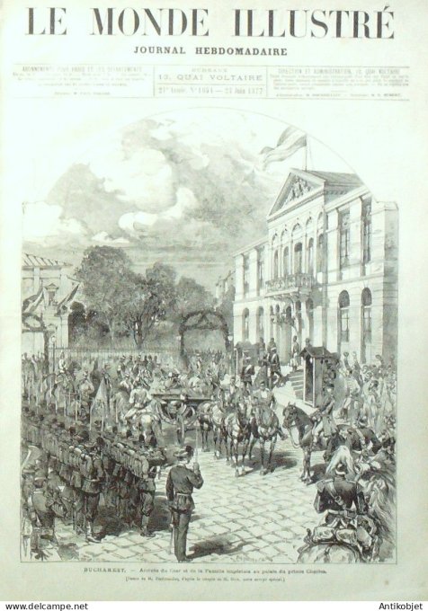 Le Monde illustré 1877 n°1054 Joinville (94) Belgique Mons Roumanie Ploiesti