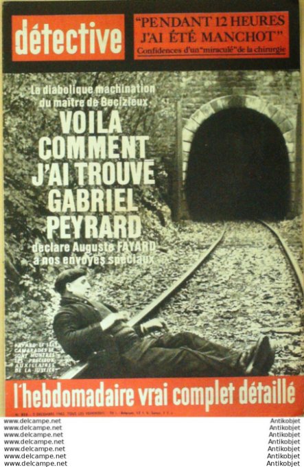 Détective 1962 # 858 St-Hyppolite St Etienne Miraumont Le Tourne Pujaudran