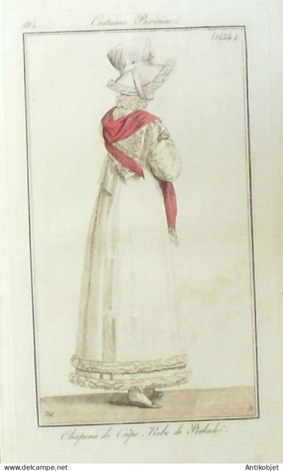 Costume Parisien 1814 # 1424 Robe de Perkale