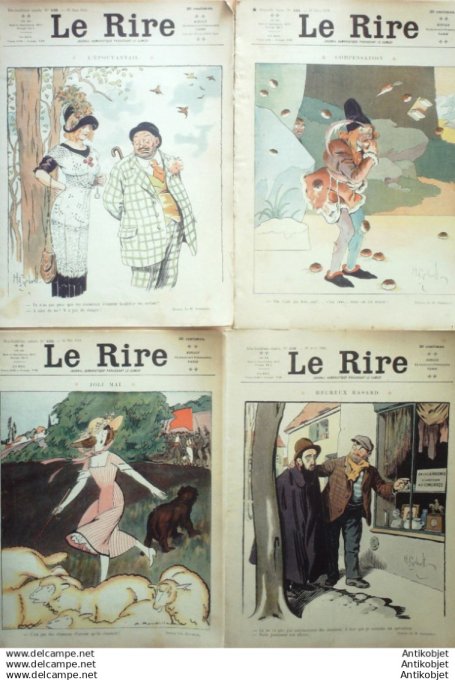 Le Rire 1911 lot 4 revues Ostoya Burret Touraine Minartz Fabiano Roubille Lissac Bils