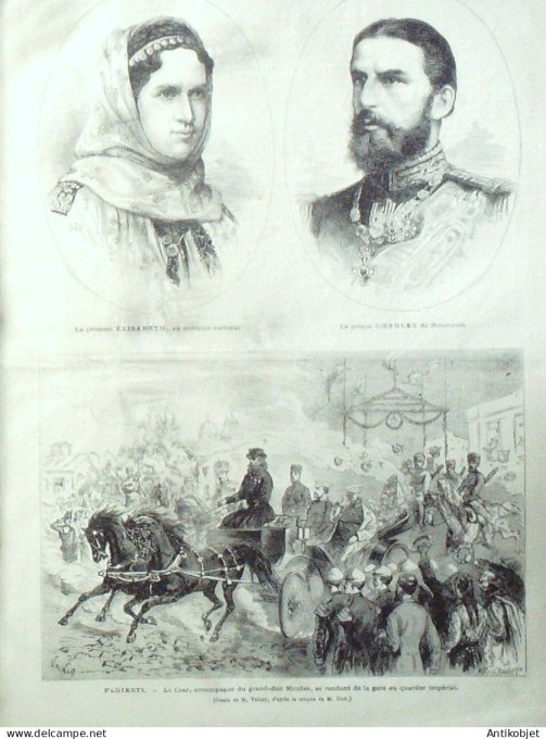 Le Monde illustré 1877 n°1054 Joinville (94) Belgique Mons Roumanie Ploiesti