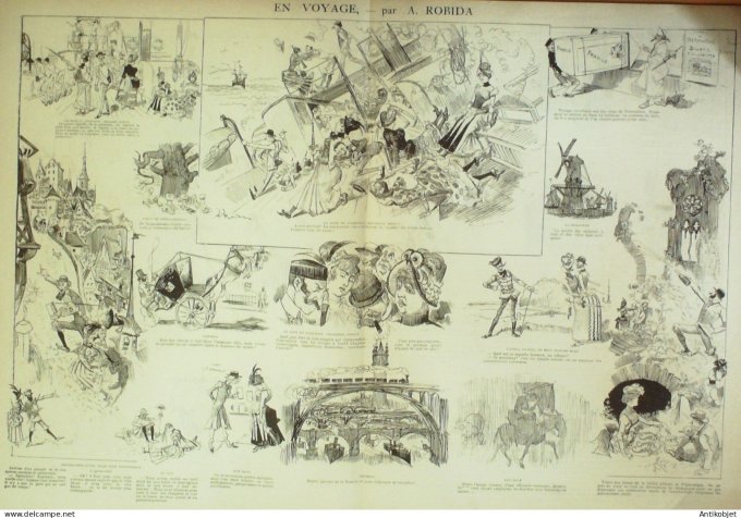 La Caricature 1885 #291 Plaisirs d'été Robida Caran d'Ache Trock