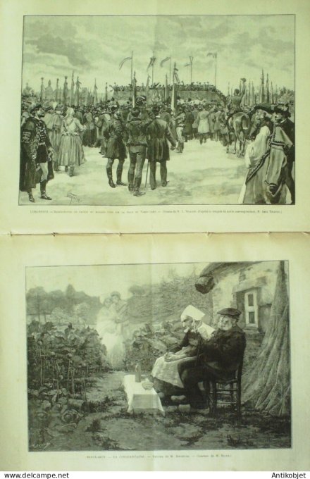 Le Monde illustré 1894 n°1929 Rouen (76) Cardinal Thomas Hongrie Budapest Rome Montecitorio