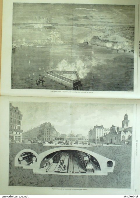 Le Monde illustré 1861 n°213 Algérie Alger Etats-Unis Charleston Fort Sumter Crimée Sentinelle