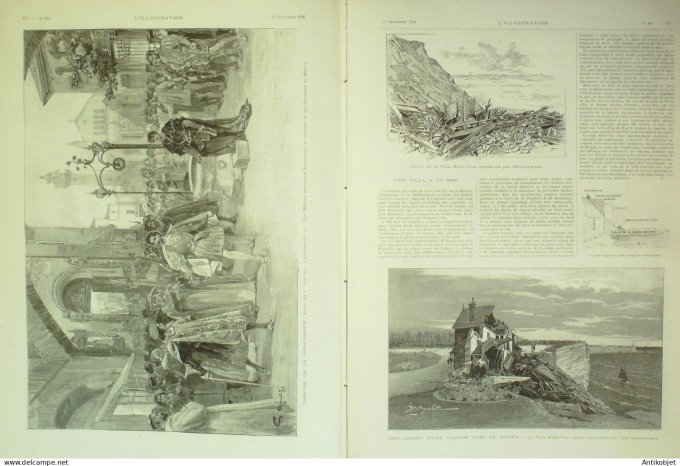 L'illustration 1896 n°2807 Couzon (03) Roanne (42) Lyon-Vaise (69) Châlon/Saône (71) Dieppe (76)