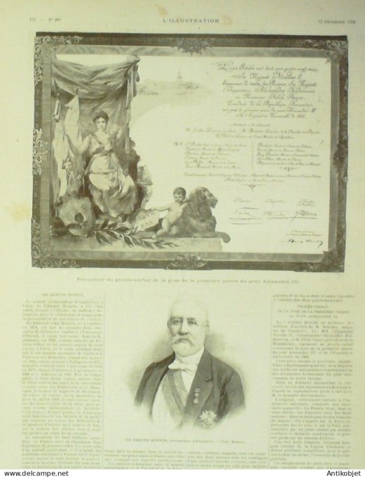 L'illustration 1896 n°2807 Couzon (03) Roanne (42) Lyon-Vaise (69) Châlon/Saône (71) Dieppe (76)