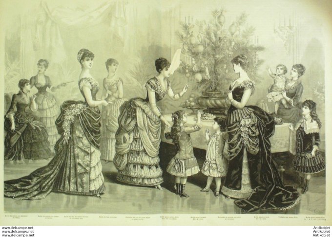 Gravure de mode La Mode illustrée (Maison Coussinet)