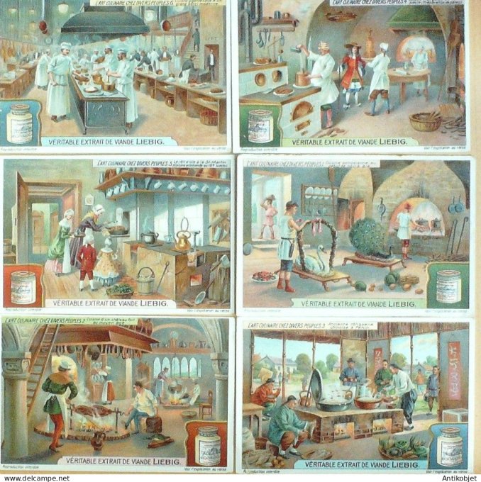 Chromo Liebig Sang 1037 L'Art culinaire chez divers peuples (1911)