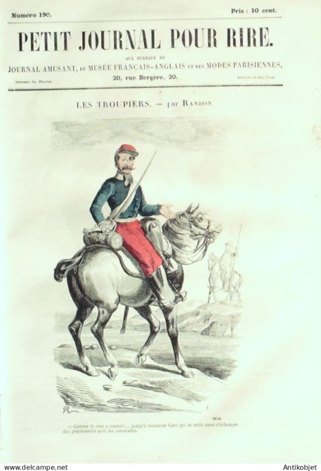 Petit journal pour Rire 1859 # 190 Les Coulisses Bertall