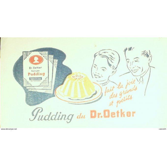 Buvard PUDDING du Dr OETKER
