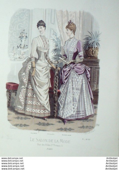Gravure Mode Salon 1885 #  793 (Old Fashion plate)