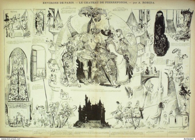 La Caricature 1881 #  73 Château de Pierrefonds Robida Barret Trock Draner