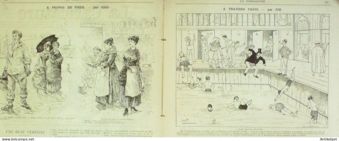La Caricature 1885 #289 Esprit de corps Balthazar manqué Caran d'Ache Gino Wolf par Luque