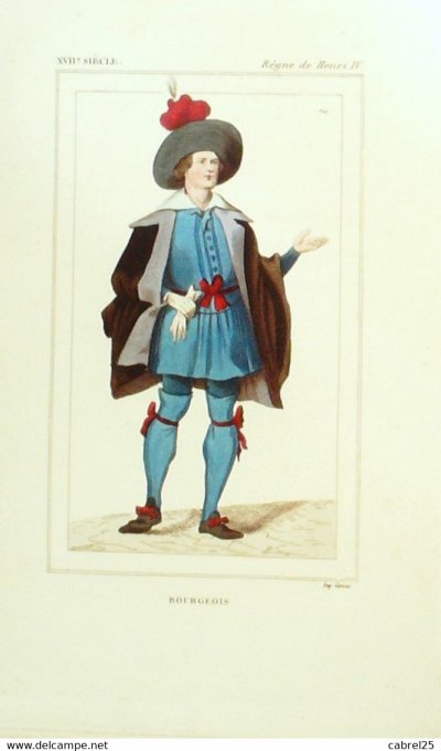 Portrait Bourgeois sous HENRI IV 17ème 1852