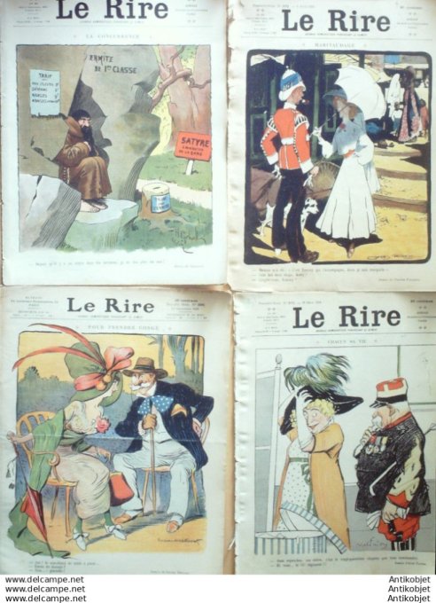 Le Rire 1911 lot 4 revues Leandre Pourriol Markous Metivet Fabiano Burret Crombie