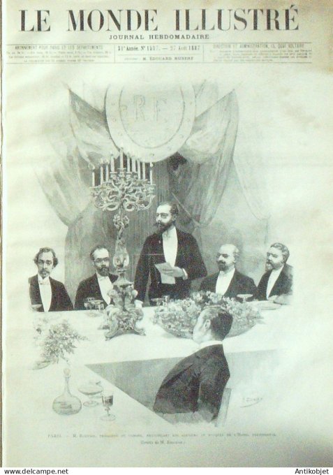 Le Monde illustré 1887 n°1587 Russie cuirassé Cronstadt Empereur Alexandre II Argenteuil (92)