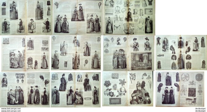Mode illustree 1889 Lot de 10 journaux