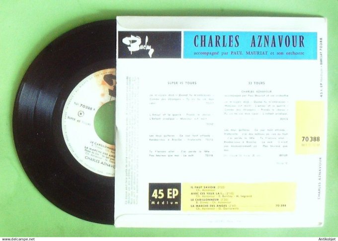Aznavour Charles 45T EP Il faut savoir 1961