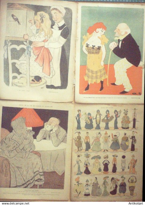 Le Rire 1901 lot 4 revues Metivet Jeanniot Rouveyre Guydo Avelot  Faivreayer