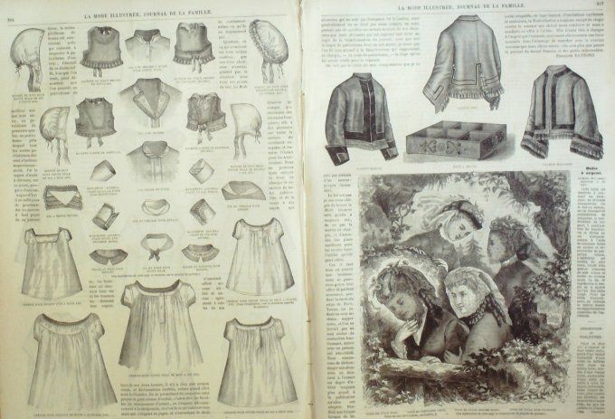 Journal Mode illustrée 1870 # 40 Paletots Péri & Margot