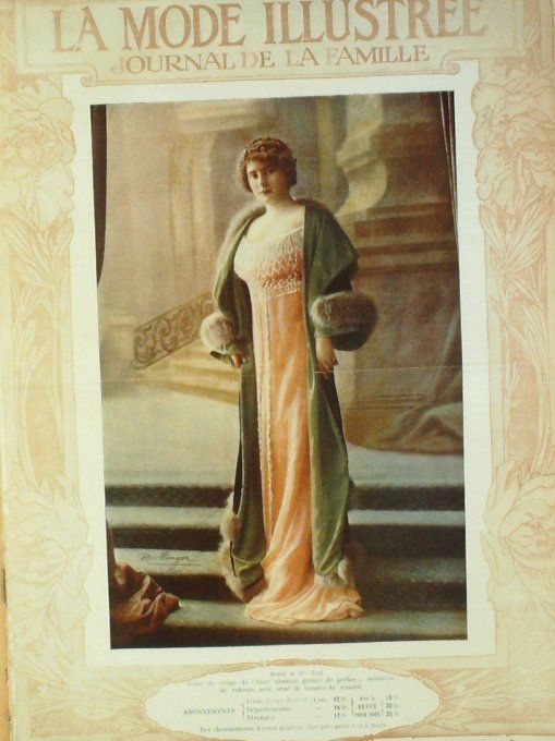 Journal Mode illustrée 1911 # 40 Robe de soiree