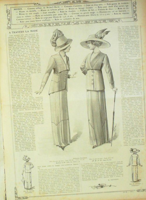 Journal Mode illustrée 1911 # 40 Robe de soiree
