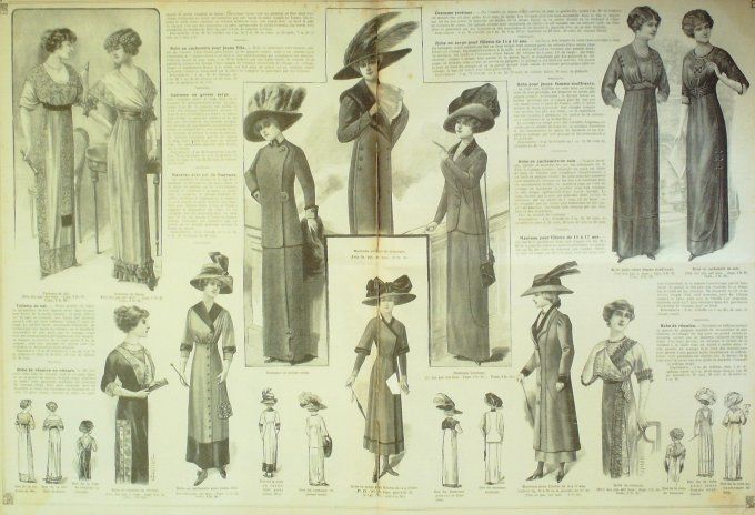 Journal Mode illustrée 1911 # 40 Robe de soiree
