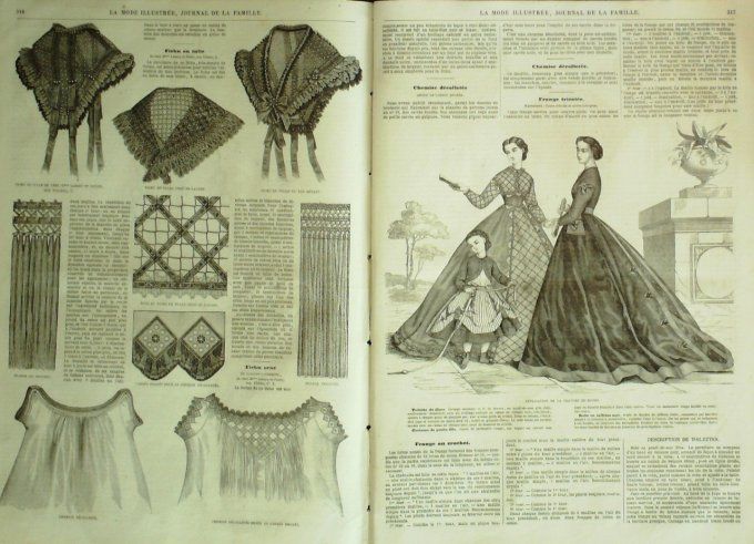 Journal Mode illustrée 1865 # 40 Talma d'automne