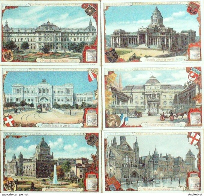 Chromo Liebig Sang  966 Palais de justice (1909)